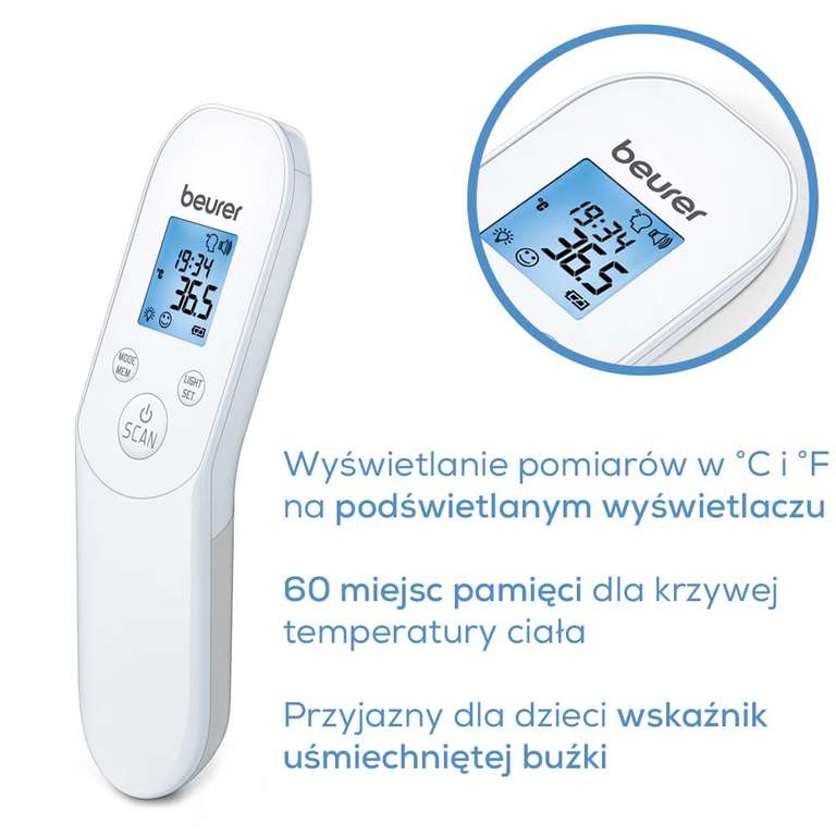 Termometr bezdotykowy Beurer FT 85 za 73zł, termometr douszny Beurer FT58 za 79zł @ Amazon.pl