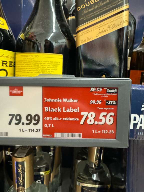 Johnnie Walker Double Black 0,7L plus szklanka - LIDL Poznan