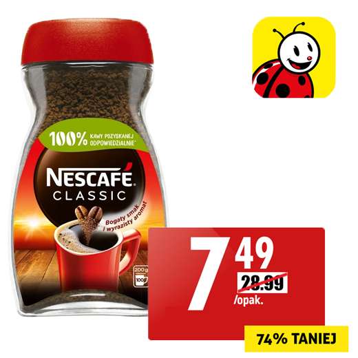 Kawa rozpuszczalna Nescafe Classic 200g - 7.49zł - Biedronka
