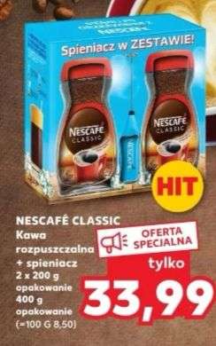 Kawa rozpuszczalna Nescafe Classic 2 x 200g ze spieniaczem - Kaufland