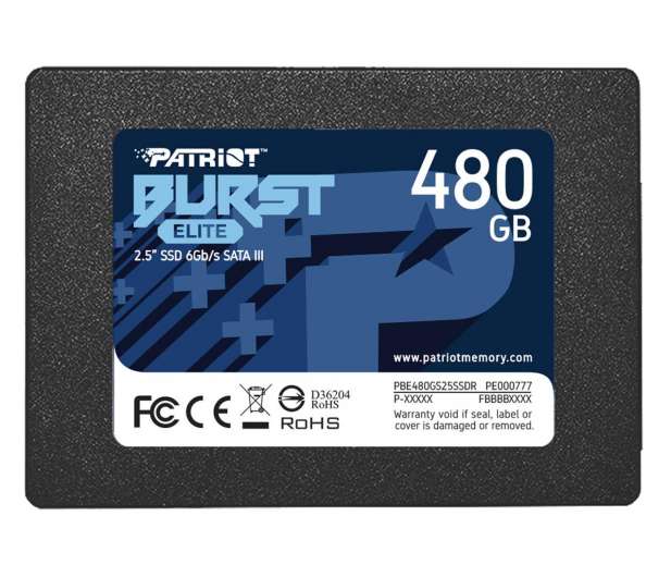 Dysk twardy Patriot 480GB 2,5" SATA SSD BURST ELITE