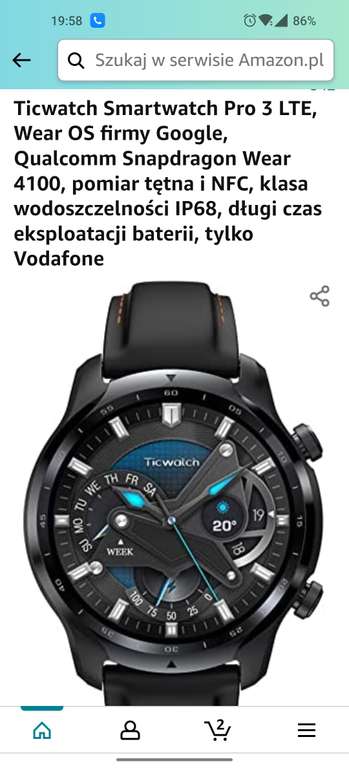 Smartwatch Ticwatch 3 pro LTE