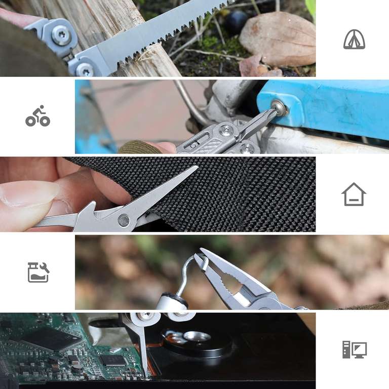 Swiss+Tech Wielofunkcyjne narzędzia, 17 w 1, szczypce, otwieracz do puszek, śrubokręty, piłka do drewna, nożyczki na amazon