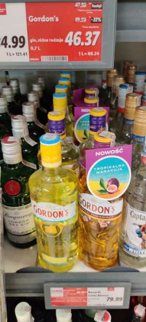 Gin GORDON'S 37,5% w butelce 0,7L, różne rodzaje. LIDL