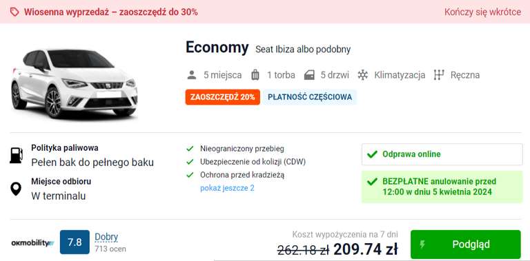 Lot do Chorwacji za 396 zł/os. W cenie loty z Warszawy i wynajem auta na cały okres ( Kwiecień 2024r. ) + propozycje atrakcji