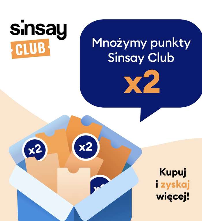 Sinsay Club - punkty za zakupy x2