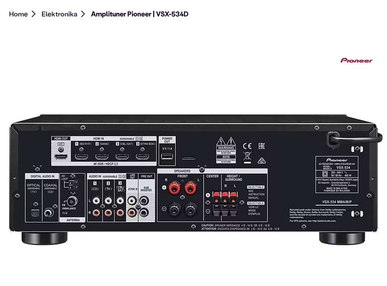 Amplituner Pioneer | VSX-534D