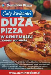 Duża pizza w cenie małej (dot. 7 pizz)