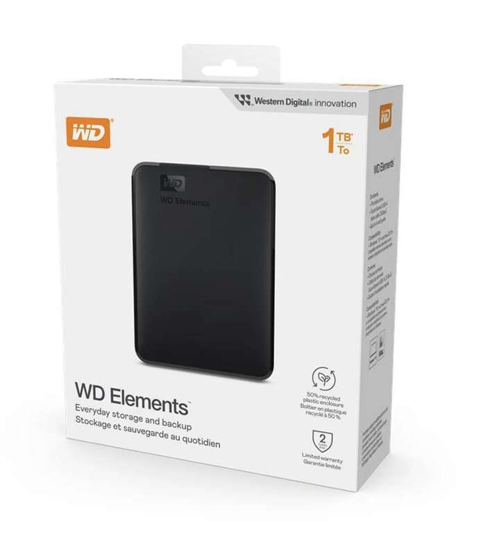 Dysk zewnętrzny SSD 1TB WD Elements WDBNSY0010BBK-WESN (odczyt 400 MB/s) @ Neonet