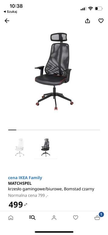 Krzesło biurowo-gamingowe MATCHSPEL z Karta IF