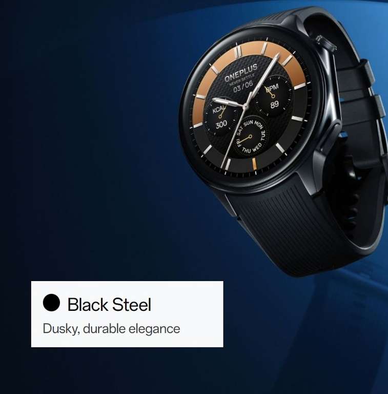 Smartwatch OnePlus Watch 2 czarny - $229 @ Gshopper