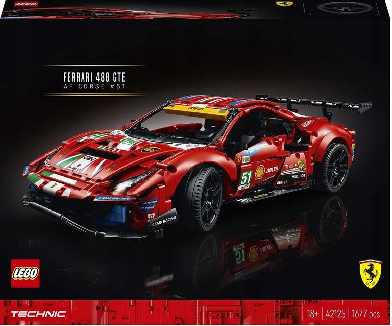Błąd Cenowy Klocki LEGO Technic Ferrari 488 GTE “AF Corse 51” 42125