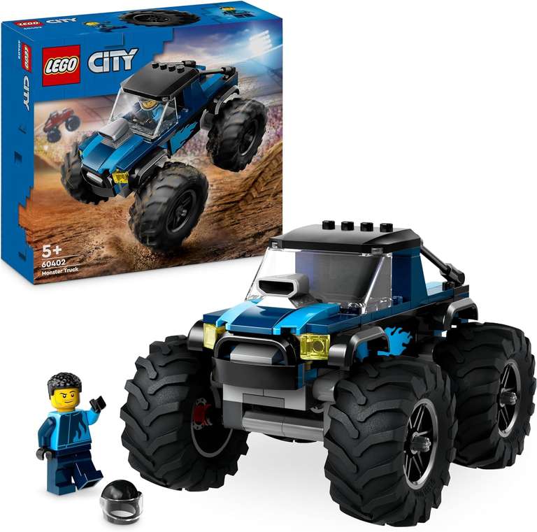 [Prime] LEGO City Niebieski monster truck 60402 (10 zł rabat w koszyku) @ Amazon