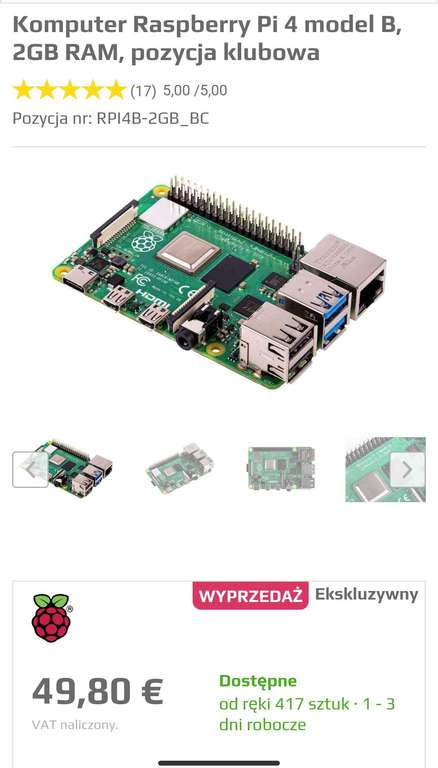 Raspberry Pi 4 model B - 2GB RAM - sposób w opisie