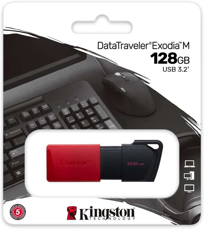 Pendrive Kingston DataTraveler Exodia M DTXM/128GB USB 3.2, zapis/pdczyt - 15/100 MB/s, darmowa dostawa PRIME