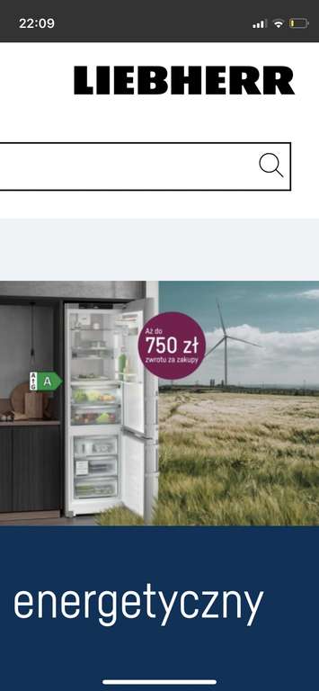 Bonus energetyczny -750,-500,-250 na wybrane produkty LIEBHERR dodatkowo po rejestracji+3lata gwarancji na cały sprzęt i 10lat na sprężarkę