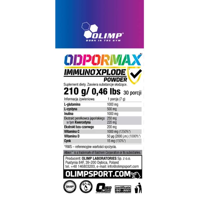 Olimp Odpormax Immuno Xplode powder- 210g