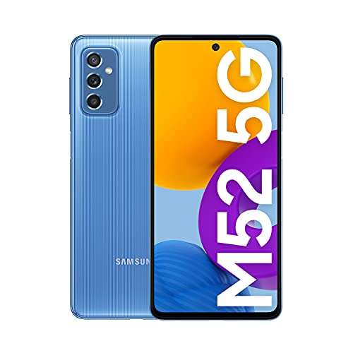 Smartfon SAMSUNG Galaxy M52 5G | niebieski ‎SM-M526BLBDEUB | Snapdragon 778G 5G | Amoled 120 Hz | NFC | Bateria 5000 mAh [ 232,79 EUR ]