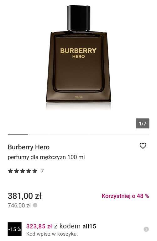 Perfumy Burberry Hero Parfum 100ml