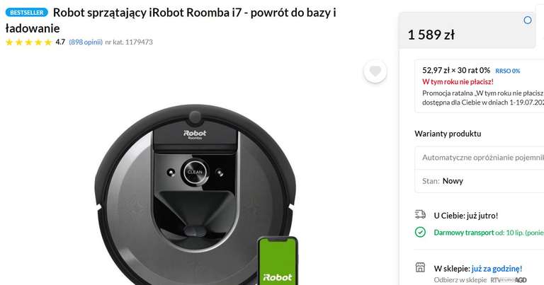 Robot sprzątający iRobot Roomba i7