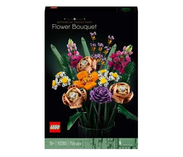 LEGO ICONS 10280 Bukiet kwiatów za 170,73 zł – promocja na zestawy LEGO z darmową dostawą od 99 zł - więcej w opisie