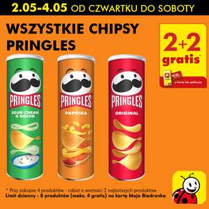 Wszystkie chipsy Pringles 2+2 gratis - Biedronka