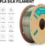 PLA Filament 1,75 mm Silk, ENISINA Filament PLA dual czerwono-zielony do drukarek 3D +/- 0,03 mm, 1kg (Niektóre inne kolory za 59,99zł)