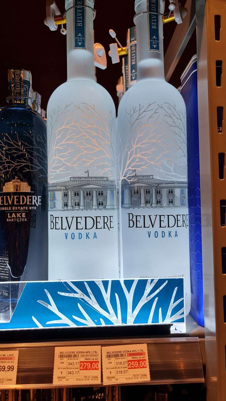 Wódka Belvedere 1,75l z podświetlaniem