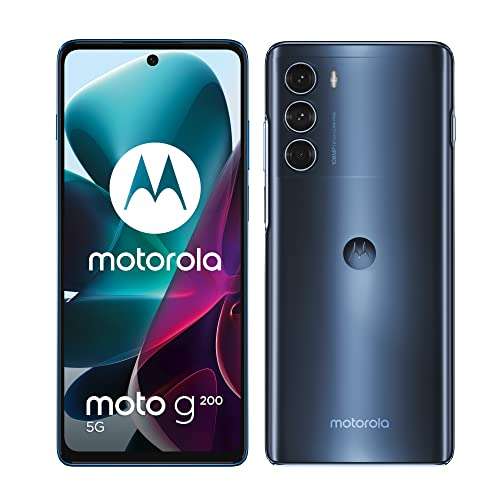 Smartfon Motorola G200 5G 8/128GB (6,8" FHD+ 144 Hz, 108MP, 5000 mAh) w tym osłona ochronna + adapter samochodowy (wyłącznie w Amazon)