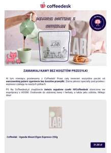 coffeedesk.pl Darmowa dostawa na kawy CoffeeLab przez cały Kwiecień coffeedesk + rabat 10zl mwz 109zl (czytaj opis)