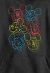 Disney Chłopięca bluza z kapturem Neon Heads, Czarny, S, dostawa z prime 0zł