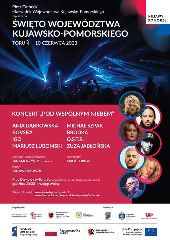 Koncert "Pod Wspólnym Niebem" >>> Święto województwa kujawsko-pomorskiego m.in. darmowe koncerty