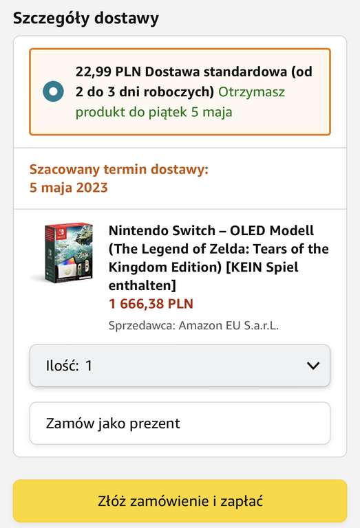 Konsola Nintendo Switch OLED The Legend of Zelda: TOTK