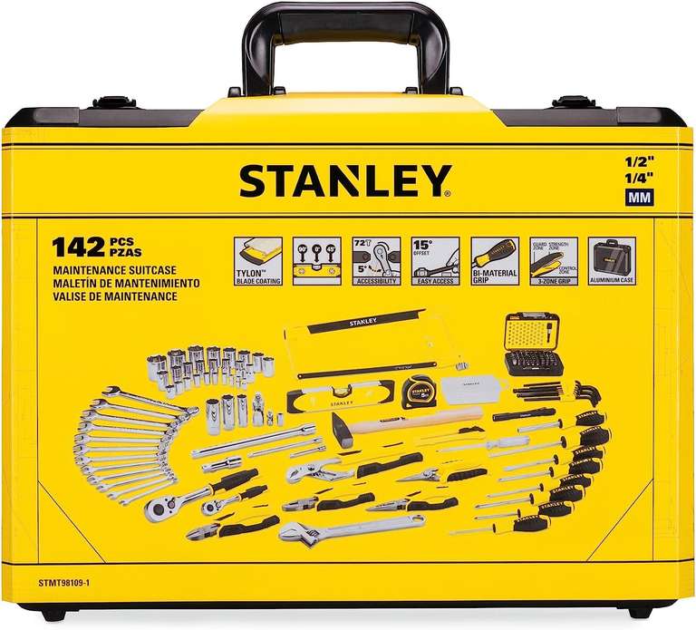 Stanley, Zestaw mechaniczny, zestaw narzędzi w walizce (142 elementy), STMT98109-1 (prime)