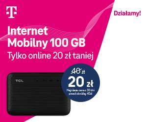Internet mobilny 100 GB za 20 zł @ T-mobile