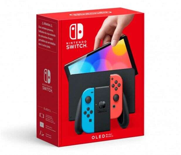 Konsola Nintendo Switch OLED czerwono-niebieski