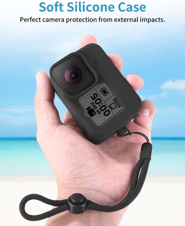 Zestaw akcesoriów do GoPro Hero 9 i 10 (3 podwodne filtry, torba, wodoodporna obudowa, etui, folie ochronne i inne) @Amazon