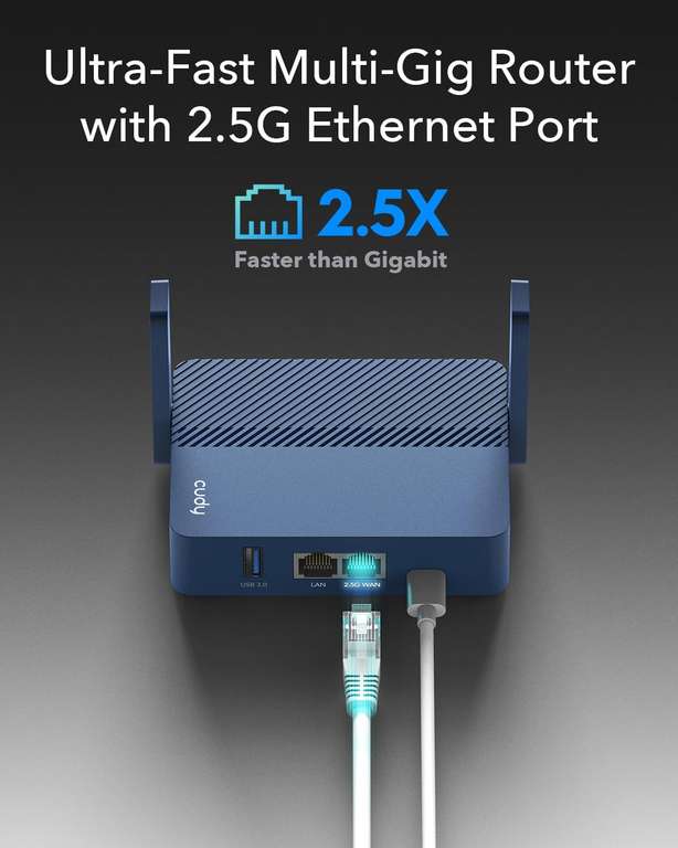 Thread Mini Router Cudy TR3000 mini router WiFi 6, 2,5G WAN, VPN, 152,52 zł | Pepper.pl