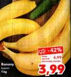 Banany 1kg i ogórki zielone 6,99zł/kg @Kaufland