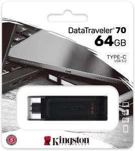 Kingston DataTraveler 70 - DT70/64GB pamięć flash USB-C, czarna