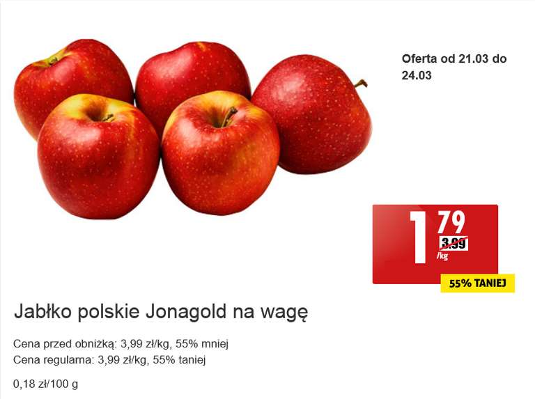 Jonagold Polskie jabłka kg @Biedronka