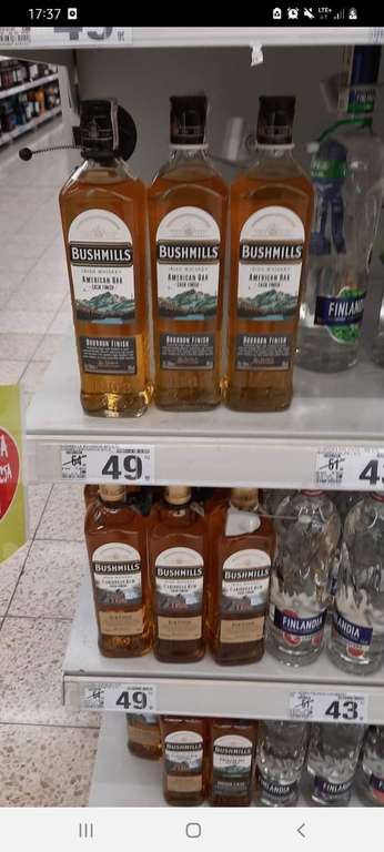 Bushmills Carribean Rum oraz American Oak Bourbon/Cask Finish 40 % 0,7l blended irish whiskey - Auchan