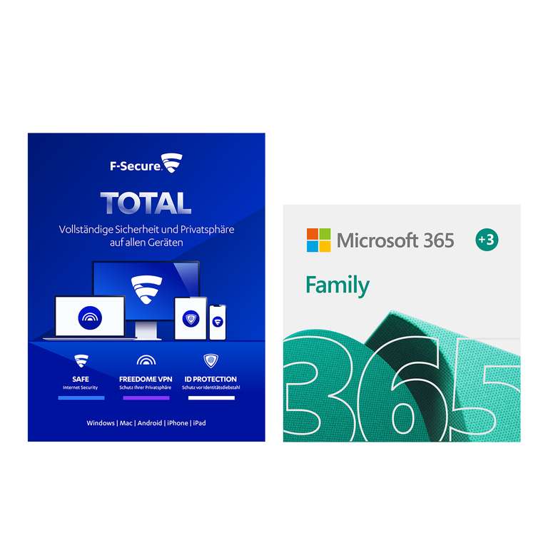 Microsoft (Office) 365 Family (6 użytkowników) 15 miesięcy + F-Secure Total 15 miesięcy (7 urządzeń)