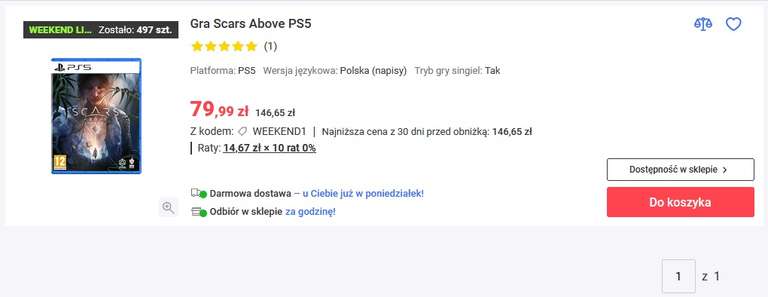 Limitowana promocja na Playstation 5 Scars Above w Neonet.pl z darmową wysyłką