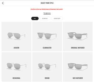 20% rabatu na personalizowane okulary @RayBan