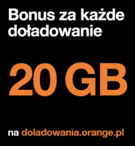 20 GB więcej za doładowanie w Orange na kartę