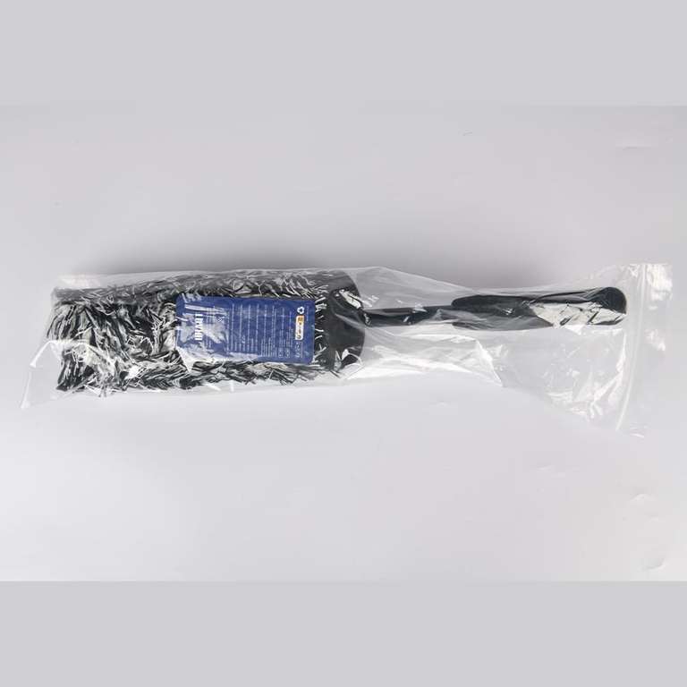 URAQT Szczotka do czyszczenia aluminiowych felg samochodowych, 40cm, z mikrofibry, (czarno biała)