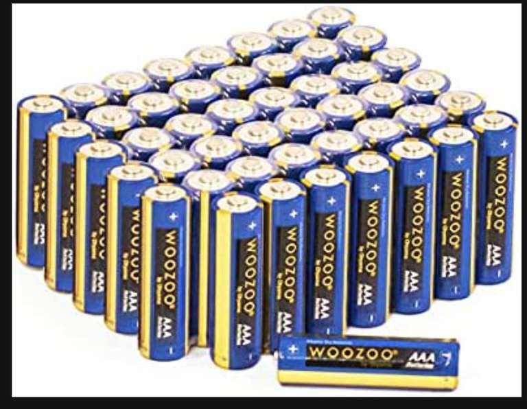 Woozoo by Ohyama, Baterie alkaliczne AAA (zestaw 48 sztuk), 1,5 V, 1250 mAh prime day