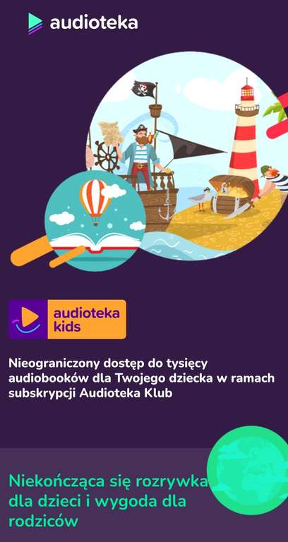 Audioteka Wypróbuj Audioteka Kids audiobooki za darmo przez 14 dni link do instrukcji w opisie.