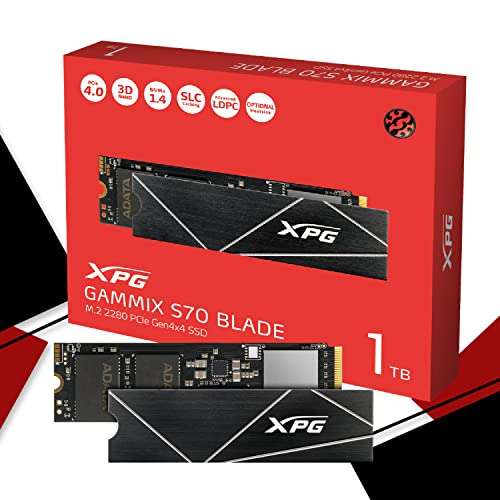Dysk SSD M.2 ADATA XPG GAMMIX S70 Blade 1TB PCIe Gen4x4 PS5 AWD 107,14 €